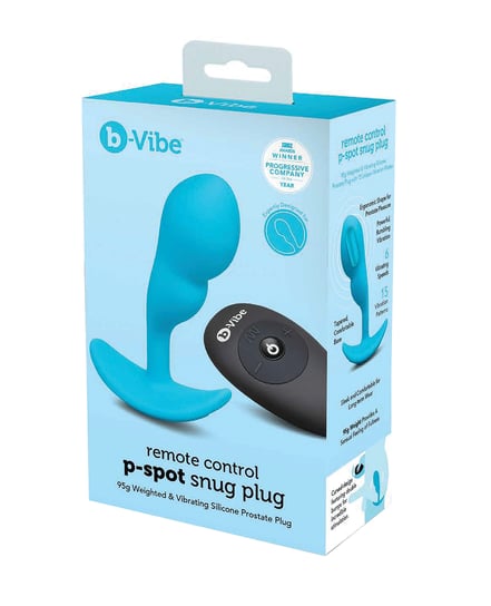 b-Vibe Remote Control P-Spot Snug Plug – Blue by b-vibe product image