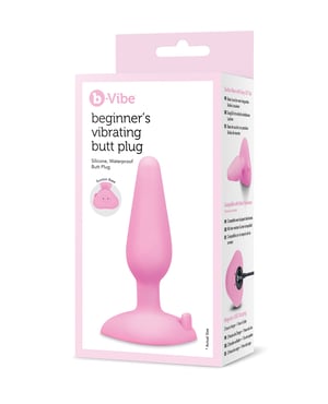 b-Vibe Beginner’s Vibrating Tapered Butt Plug – Pink by b-vibe product image