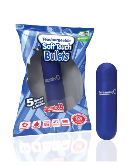 Screaming O Soft Touch Rechargeable Bullet – Blue by Screaming O product image
