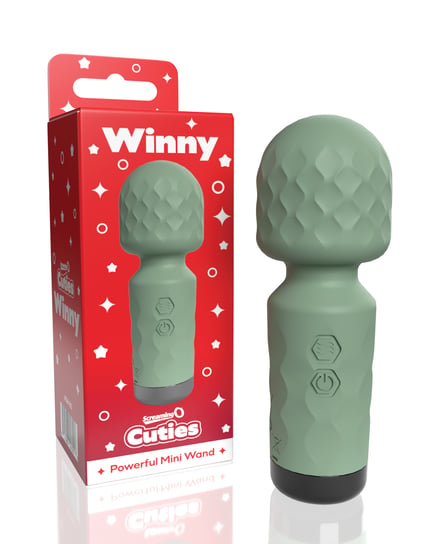 Screaming O Cuties Winny Vibrating Mini Wand – Sage Green by Screaming O product image