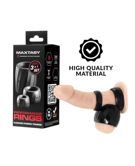 Maxtasy Performance Rings – Black Set of 3 by Maxtasy product image