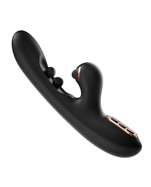 Tickler Wiggling G-Spot Vibrator & Tapping Clitoral Stimulator – Black by Honey Play Box product image