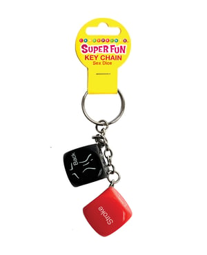 Super Fun Sex Dice Key Chain – Multi Color by Candy Prints product image