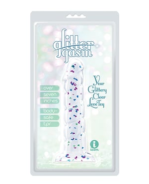 Glittergasm 7.5″ Swirls Dildo – Blue/Purple/Violet by Macaroon product image