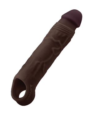 Shaft Model F Flexskin Liquid Silicone 7.8″ Sheath – Mahogany by Shaft product image
