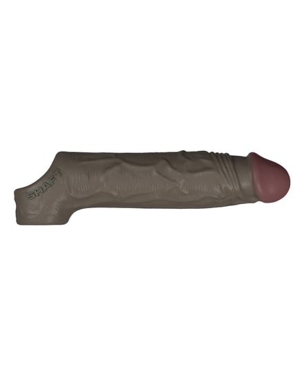 Shaft Flexskin Liquid Silicone 7.8″ Vibrating Sheath – Mahogany by Shaft product image