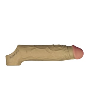 Shaft Flexskin Liquid Silicone 7.8″ Vibrating Sheath – Oak by Shaft product image