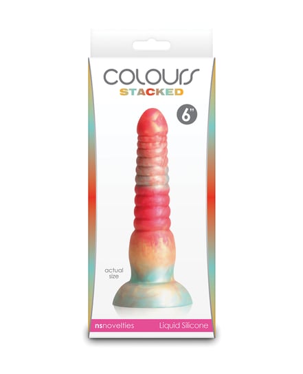 Colours Stacked 6″ Dildo – Red/Gold by Colours product image