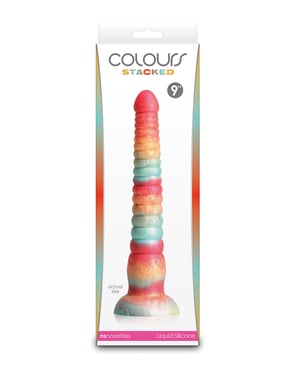 Colours Stacked 9″ Dildo – Red/Gold by Colours product image