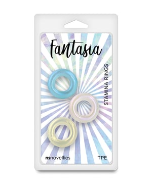 Fantasia Stamina Cock Rings – Multi Color by Fantasia product image