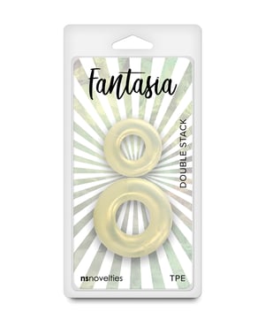 Fantasia Double Stack Cock Rings – Amber by Fantasia product image