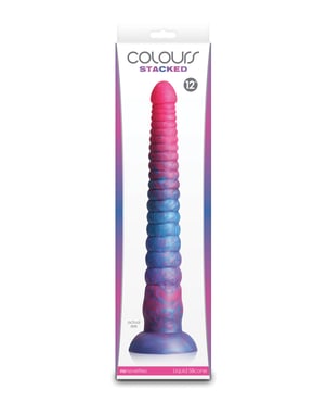 Colours Stacked 12″ Dildo – Pink/Blue by Colours product image