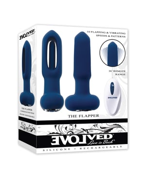 Evolved The Flapper Remote Controlled Clit Tickler & Vibrator – Blue by Evolved product image