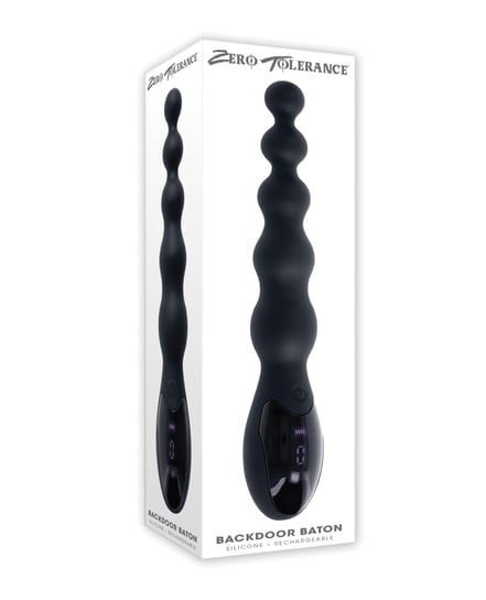 Zero Tolerance Backdoor Baton Beaded Anal Vibrator – Black by Zero Tolerance product image