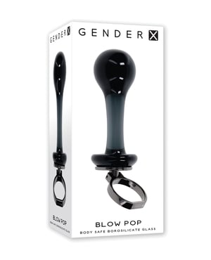 Gender X Blow Pop Glass Anal Plug – Black by Gender X product image