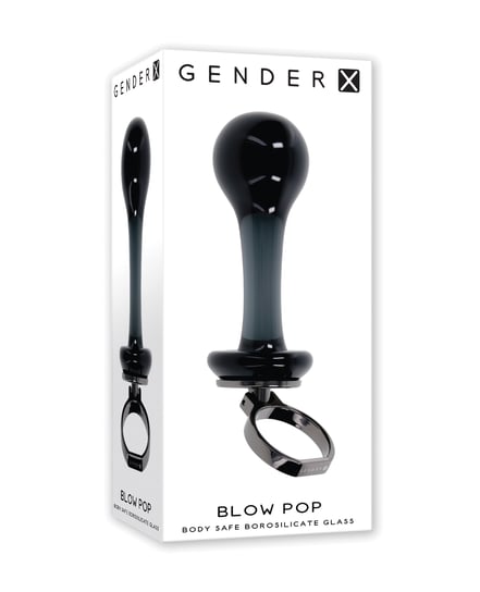 Gender X Blow Pop Glass Anal Plug – Black by Gender X product image