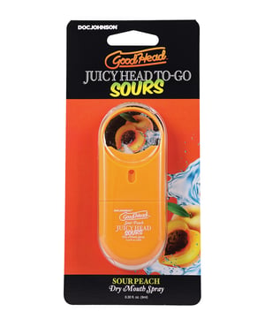 GoodHead Juicy Head Dry Mouth Spray To-Go – .30 oz Sour Peach by GoodHead product image