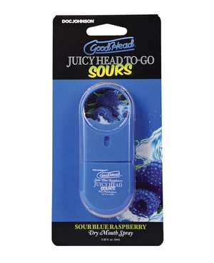 GoodHead Juicy Head Dry Mouth Spray To-Go – .30 oz Sour Blue Raspberry by GoodHead product image