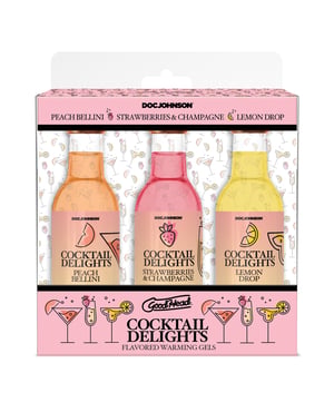 GoodHead Cocktail Delights – 2 oz Bottles, Peach Bellini, Strawberries & Champagne, Lemon Drop by GoodHead product image