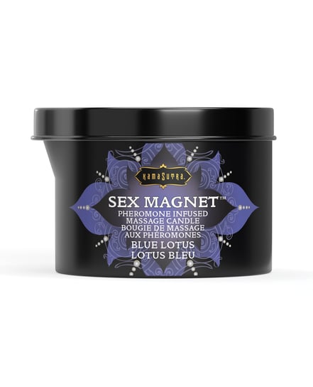 Kama Sutra Sex Magnet Candle w/Pour Spout – 6 oz Blue Lotus by Kama Sutra product image
