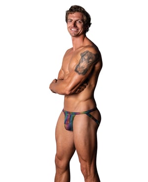 Pack & Play Jock w/Front Condom Pocket – Rainbow L/XL by Male Power product image