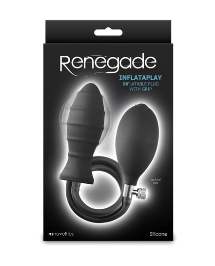 Renegade Inflataplay Inflatable Anal Plug – Black by Renegade product image