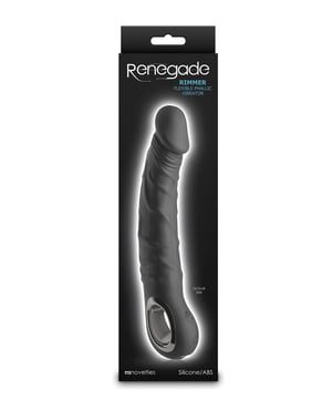 Renegade Rimmer Vibrating Dong w/Handle – Black by Renegade product image