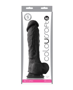 ColourSoft 8″ Soft Dildo – Black by ColourSoft product image