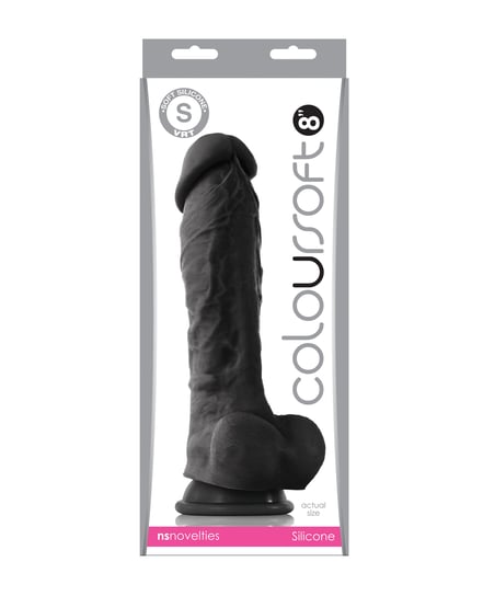 ColourSoft 8″ Soft Dildo – Black by ColourSoft product image