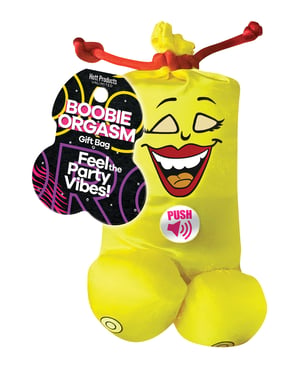Boobie Orgasm Gift Bag – Yellow by Hott Products product image