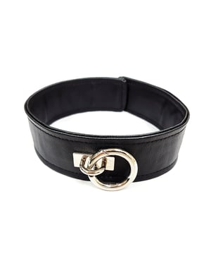 Rouge Fetish Play Vegan Leather Collar – Black by Rouge product image