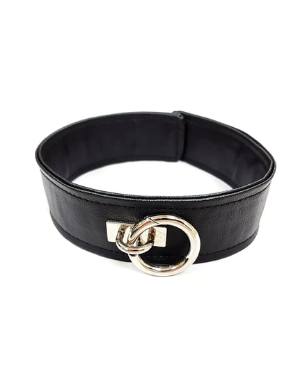 Rouge Fetish Play Vegan Leather Collar – Black by Rouge product image