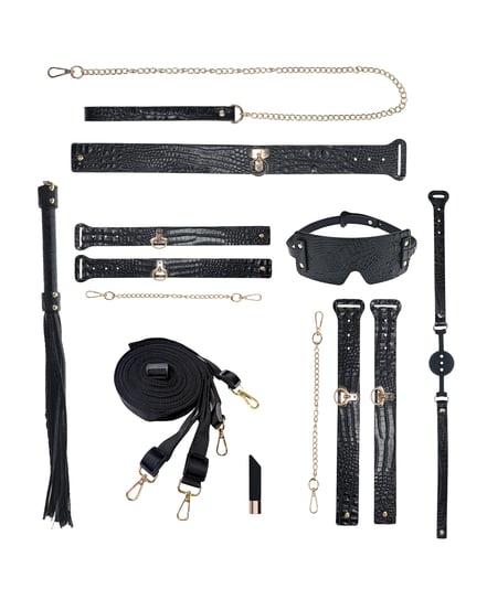 Shots Ouch! Rome Collection Bondage Kit w/Bag – Black by Ouch product image