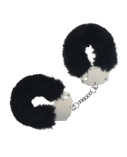 Shots Ouch! Heavy-duty Fluffy Handcuffs – Black by Ouch product image