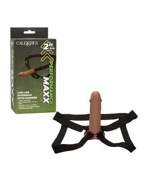 Performance Maxx Life-Like Penis Extension w/Harness – Brown by Performance Maxx product image