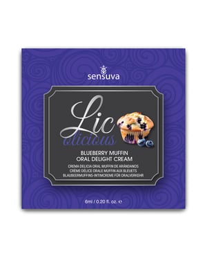 Lic O Licious Oral Delight Cream – 6 ml Packet Blueberry Muffin by Lic O Licious product image