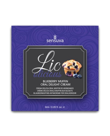 Lic O Licious Oral Delight Cream – 6 ml Packet Blueberry Muffin by Lic O Licious product image