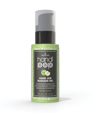 Handipop Hand Job Massage Gel – 2 oz Bottle Green Apple by Handipop product image