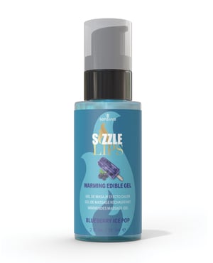 Sizzle Lips Warming Gel – 2 oz Bottle Blueberry Ice Pop by Sensuva product image