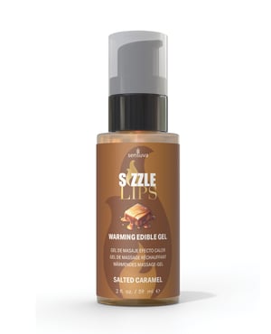 Sizzle Lips Warming Gel – 2 oz Salted Caramel by Sensuva product image