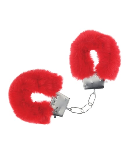 Shots Ouch! Classic Fluffy Handcuffs – Red by Ouch product image