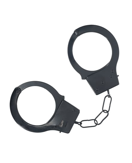 Shots Ouch! Classic Metal Handcuffs – Black by Ouch product image