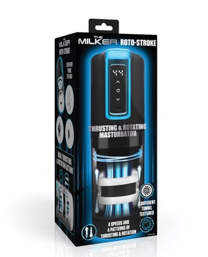 The Milker Roto-Stroke Thrusting & Rotating Masturbator – Black by The Milker product image