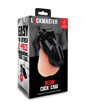 Lockmaster 4″ Resin Cock Cage – Black by Lockmaster product image