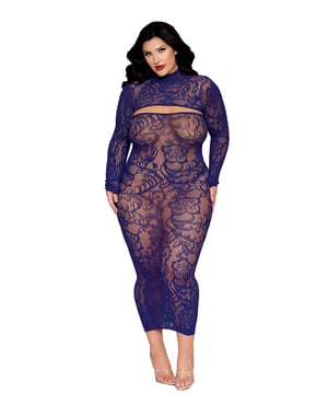 Floral Pattern Strapless Gown w/Removable Shrug 2 pc Set – Eclipse QN by Black Diamond product image