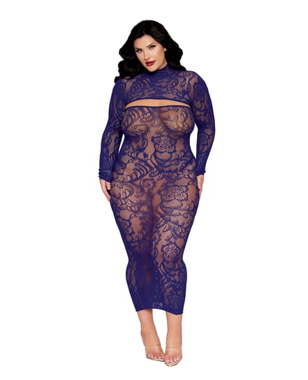 Floral Pattern Strapless Gown w/Removable Shrug 2 pc Set – Eclipse QN by Black Diamond product image