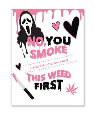 Halloween GhostFace Greeting Card w/Matchbook by Kush Kards product image