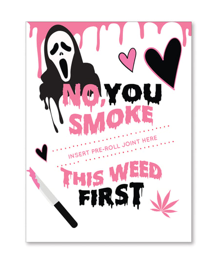 Halloween GhostFace Greeting Card w/Matchbook by Kush Kards product image