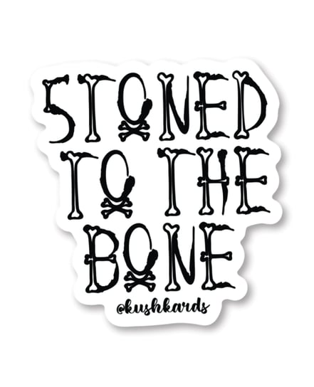 Halloween Stoned to the Bone Sticker – Pack of 3 by Kush Kards product image