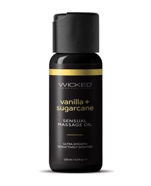 Wicked Sensual Care Vanilla & Sugarcane Massage Oil – 4 oz by Wicked Sensual Care product image